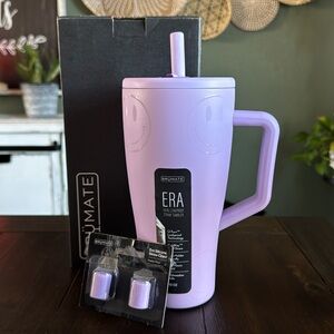 Brümate Era 30oz Happy Hour Limited Edition Tumbler with straw covers. NEW!